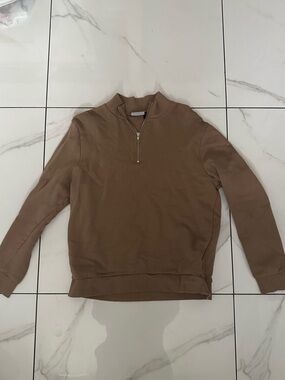 ASOS Men's Half-Zip Sweater in Brown
